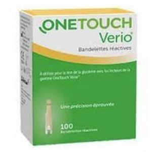 TIRAS REACTIVAS GLUCEMIA ONETOUCH VERIO 100 UNIDADES