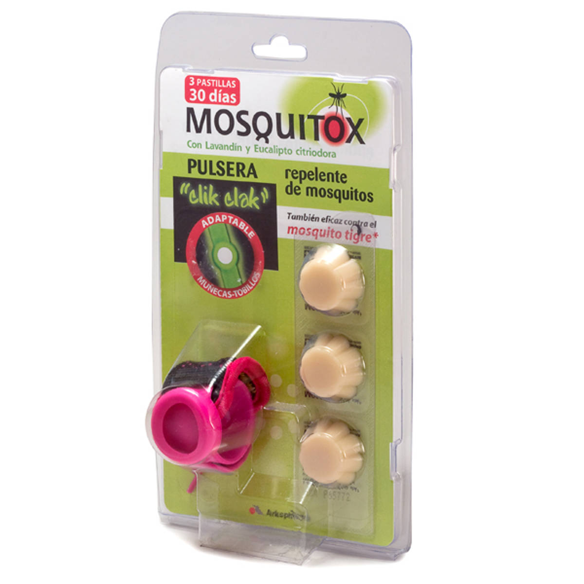 MOSQUITOX PULSERA CLIK-CLAK REPELENTES 3 PASTILL