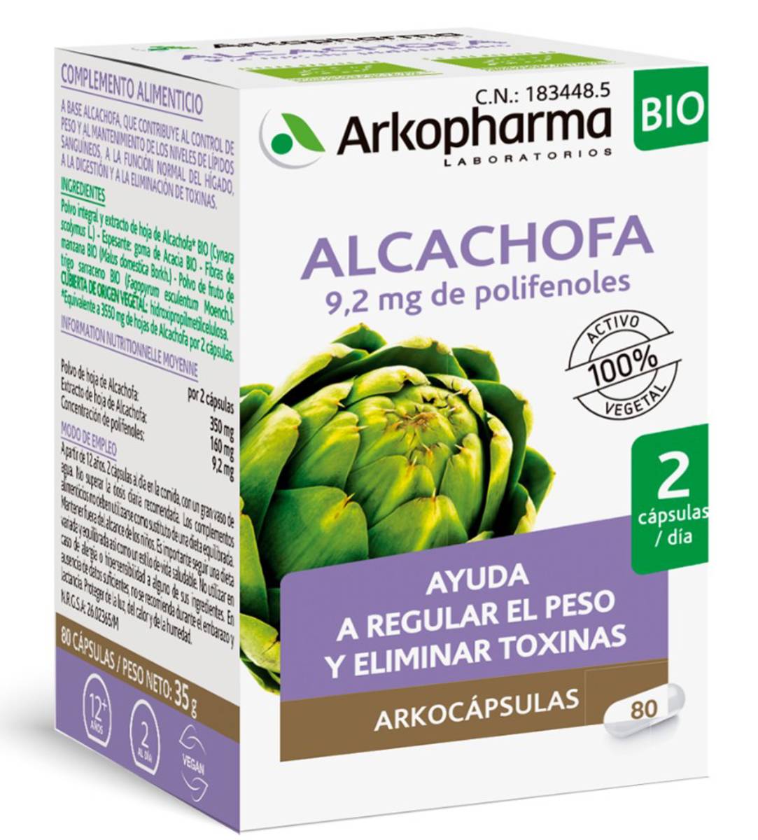ARKOCAPSULAS ALCACHOFA 150 MG 100 CAPSULAS