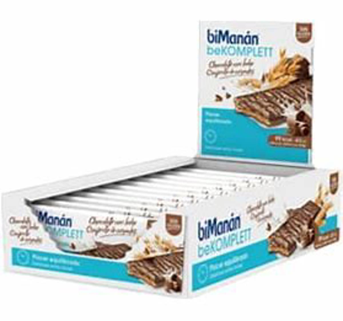 BIMANAN BEKOMPLETT SNACK CRUJIENTE DE CEREALES CHOCOLATE NEGRO 20 BARRITAS 17 g