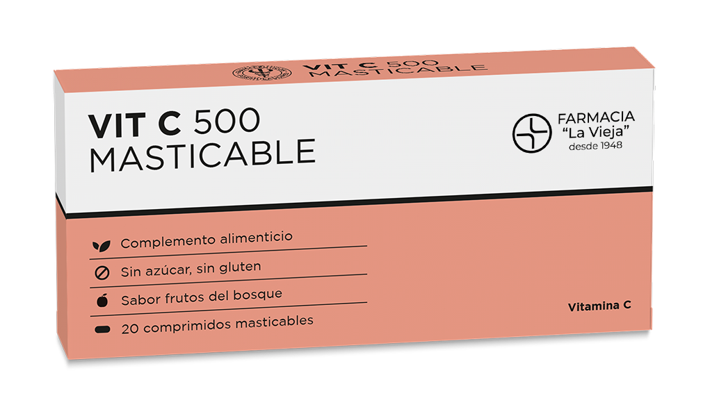FCIA. LA VIEJA VITAMINA C 500 MASTICABLE 20 COMP FPVCMRZ0S