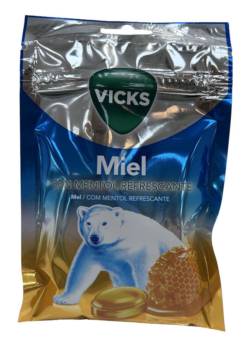 VICKS CARAMELOS MIEL BOLSA 72GR